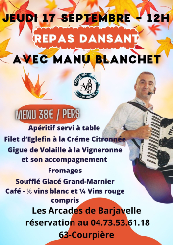 Affiche — MANU BLANCHET REPAS DANSANT