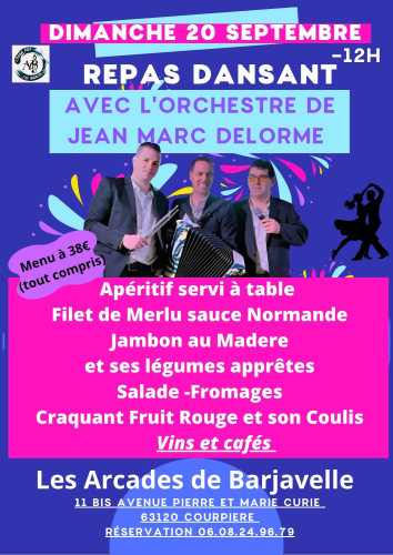 Affiche — ORC. DE JEAN MARC DELORME REPAS DANSANT
