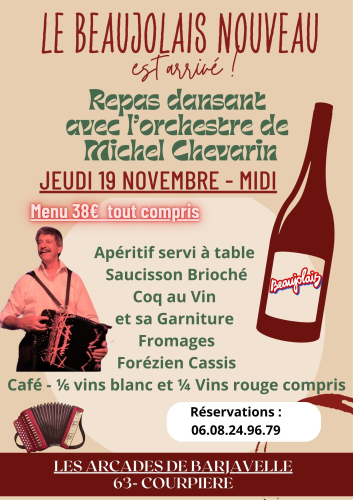 Affiche — orch. Michel Chevarin Repas Dansant