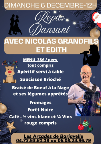 Affiche — NICOLAS GRANDFILS ET EDITH REPAS DANSANT